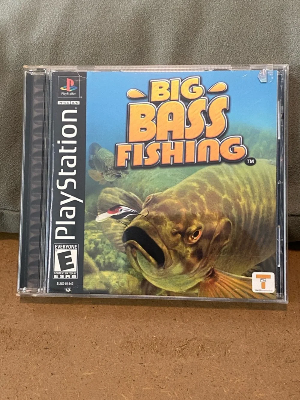 PLAYSTATION 1 Sony Big Bass Fishing - Blue and Green Cover Art